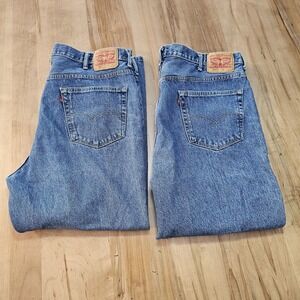 Lot of 2 Levi's 550 Relaxed Fit‎ Jeans Blue Men's Size 44X30 Pre-owned